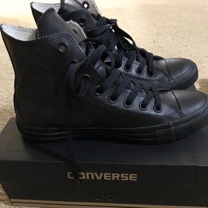 All Black High Top All Star Converse